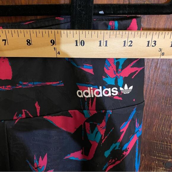 Adidas Women's Leggings Size Small Retro Tech Printed Neon Activewear Workout - Picture 6 of 7